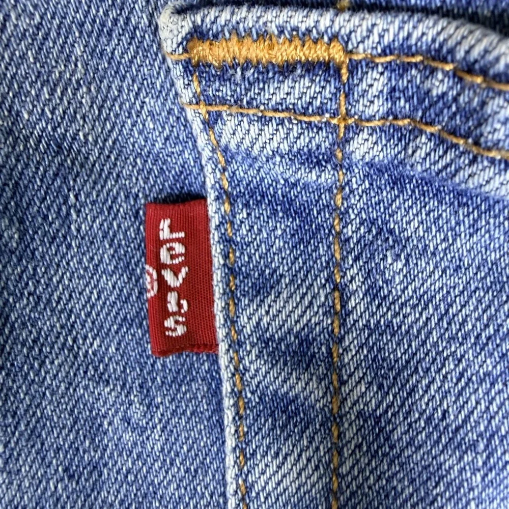Levi's 505 Jeans Mens 36x30 Blue Denim Faded Stretch Red Tab Boho Straight Leg